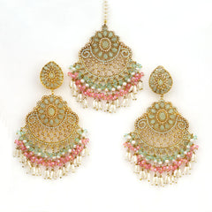 Nooré Bahar Pastel Stone Jhumka Set