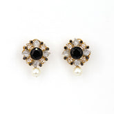 Zeenat Bloom Stone & Pearl Earrings