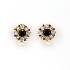 Zeenat Bloom Stone & Pearl Earrings