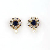 Zeenat Bloom Stone & Pearl Earrings