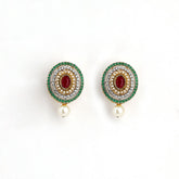Mahveen Pearl Drop Studs