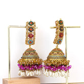 Gulnaar Heritage Jhumka Earrings