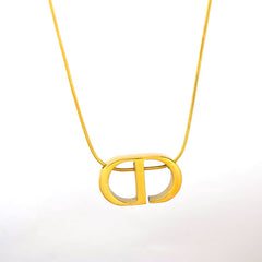 Golden Bold Initial Pendant