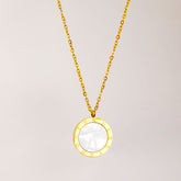 Roman Halo Mother of Pearl Pendant Necklace