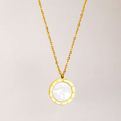 Roman Halo Mother of Pearl Pendant Necklace
