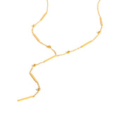 Gold Bar Lariat Y-Pendant