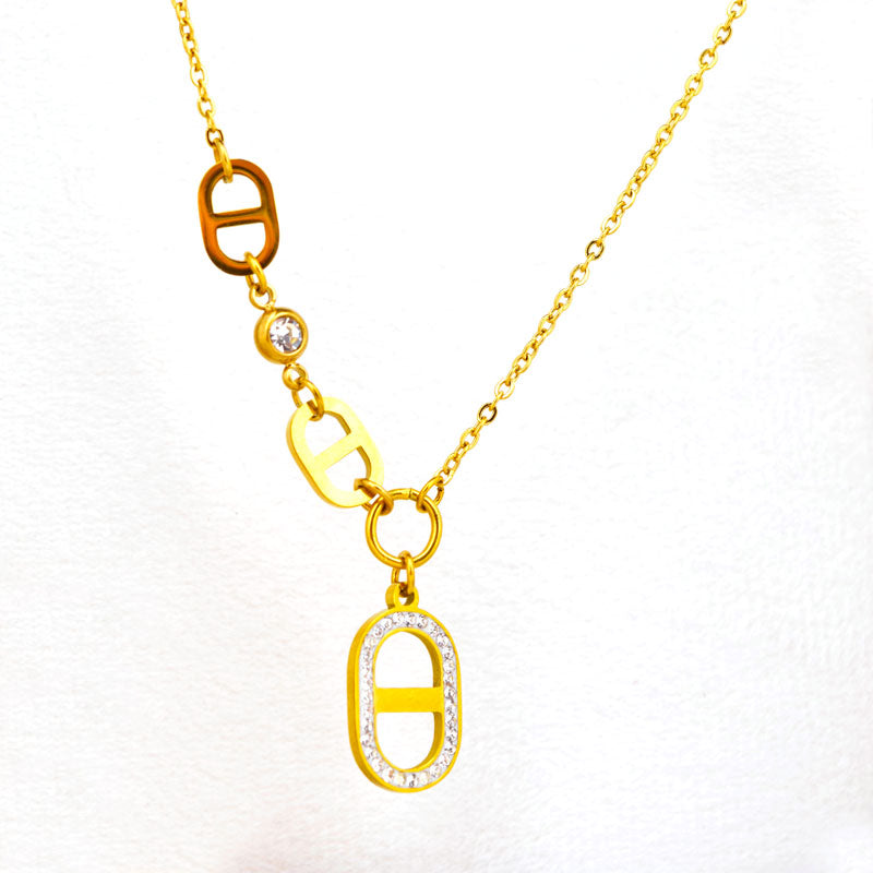 Geometric Link Drop Pendant