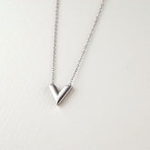 Minimalist V-Shaped Silver Pendant