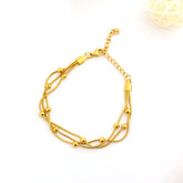 Golden Bead Flow Bracelet