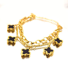 Black Clover Charm Bracelet