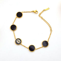 Round Charm Enamel Bracelet