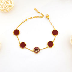 Round Charm Enamel Bracelet