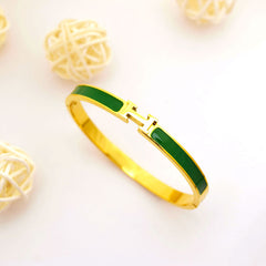 Classic Enamel “H” Bangles
