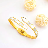 White Enamel Snake Bracelet