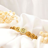 Bold Emblem Link Bracelet