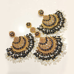 Noor-e-Zeenat Layered Chandbali Earrings