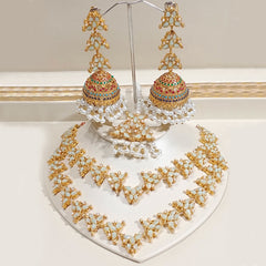 Traditional Kundan Jhumka with Necklace