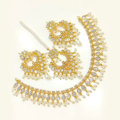 Gold Plated Kundan Necklace Set