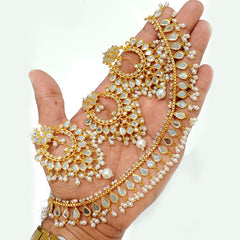 Gold Plated Kundan Necklace Set