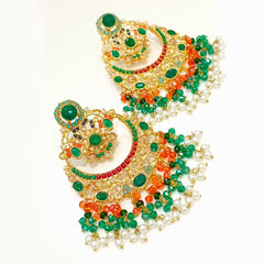 Mehrunisa Crescent Chandbali Earrings