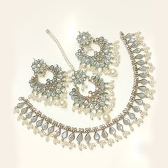 Gold Plated Kundan Necklace Set