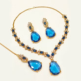 Tear-Drop Stone Necklace Set