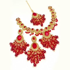 Luxury Pink AD Stone Necklace