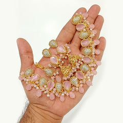 Luxury Blue Beaded Traditional Jewelry Set