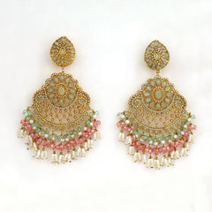 Nooré Bahar Pastel Stone Jhumka Set