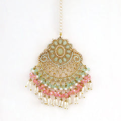 Nooré Bahar Pastel Stone Jhumka Set