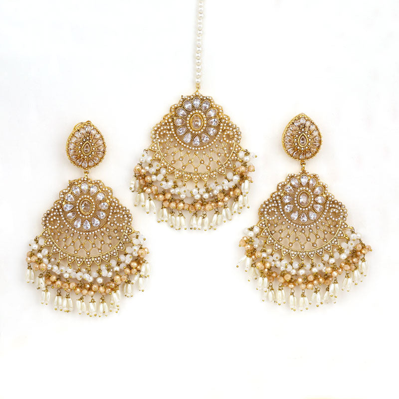 Nooré Bahar Pastel Stone Jhumka Set