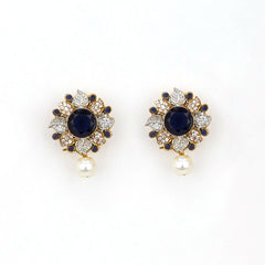 Zeenat Bloom Stone & Pearl Earrings