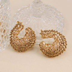 Meher Crescent Stone Earrings