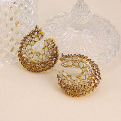 Meher Crescent Stone Earrings