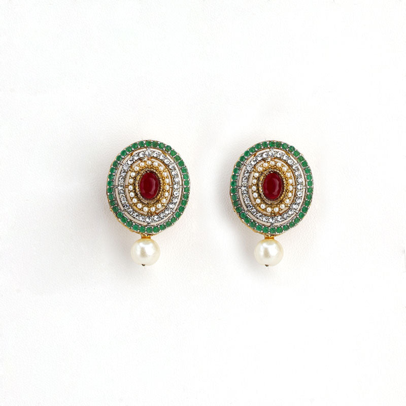 Mahveen Pearl Drop Studs