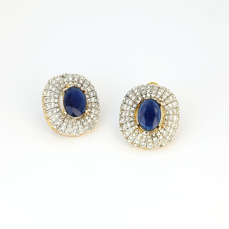 Nooré-Shaam Sapphire Halo Studd Earrings