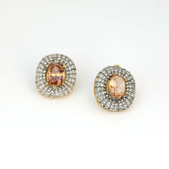 Nooré-Shaam Sapphire Halo Studd Earrings