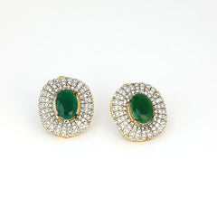 Nooré-Shaam Sapphire Halo Studd Earrings