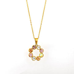 Aurora Halo Pendant Necklace