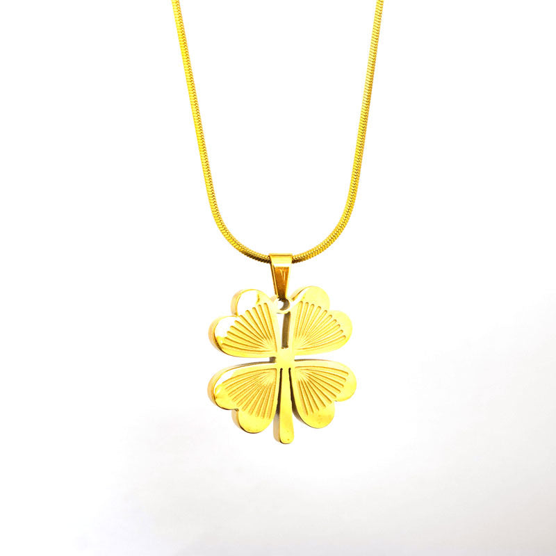 Gold Four-Leaf Clover Pendant
