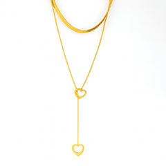 Twin Hearts Gold Pendant