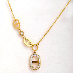 Geometric Link Drop Pendant