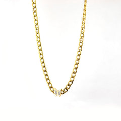 Chunky Butterfly Charm Chain Necklace