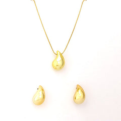 Teardrop Pendant Necklace & Earrings Set