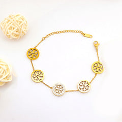 Golden Emblem Charm Bracelet