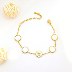 Round Charm Enamel Bracelet