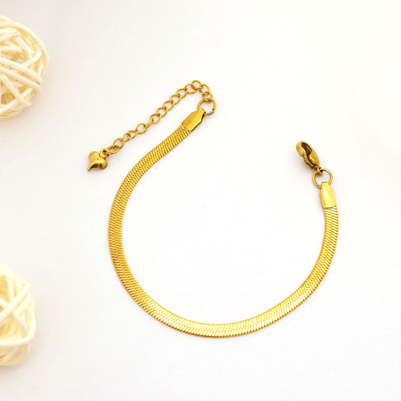 Sleek Gold Snake Chain Bracelet