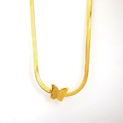 Elegant Gold Butterfly Pendant