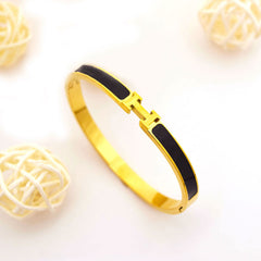 Classic Enamel “H” Bangles