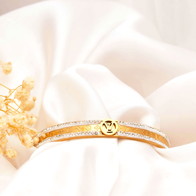 Louis-Inspired Crystal Bangle